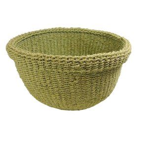 Basket Floppy Flexible Thin Rope and Reed Construction Rolled Edge